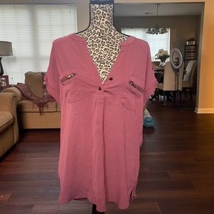 Muave Lily White Blouse w/ Collar